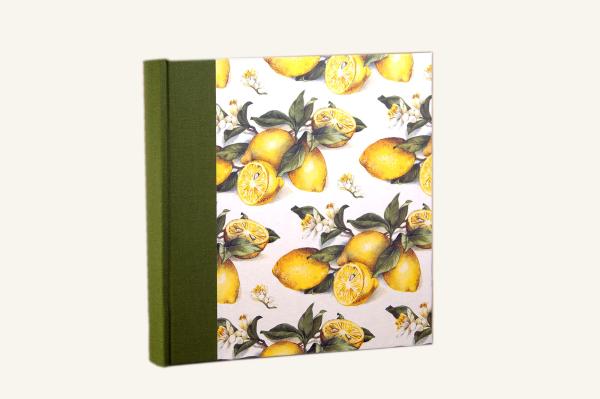 Hübsches Fotoalbum "Zitronen", handmade in Germany, zum Einkleben